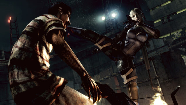 Jill Valentine Kicking Majini Resident Evil 5 Desktop Wallpaper