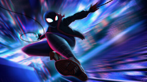 Spider-Man Miles Morales Dynamic Action 4K Wallpaper