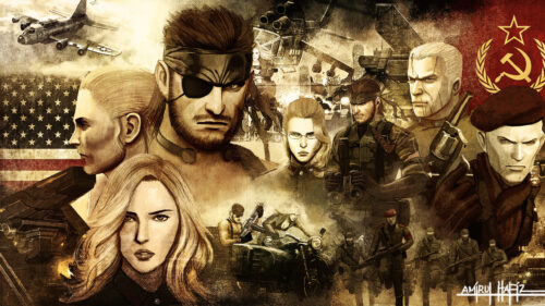Metal Gear Solid Series Retro Art Desktop Wallpaper