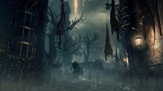 Gothic Horror Forest Path 4K Desktop Wallpaper