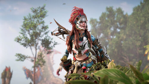 Aloy in Tenakth Armor Horizon Forbidden West 4K Wallpaper