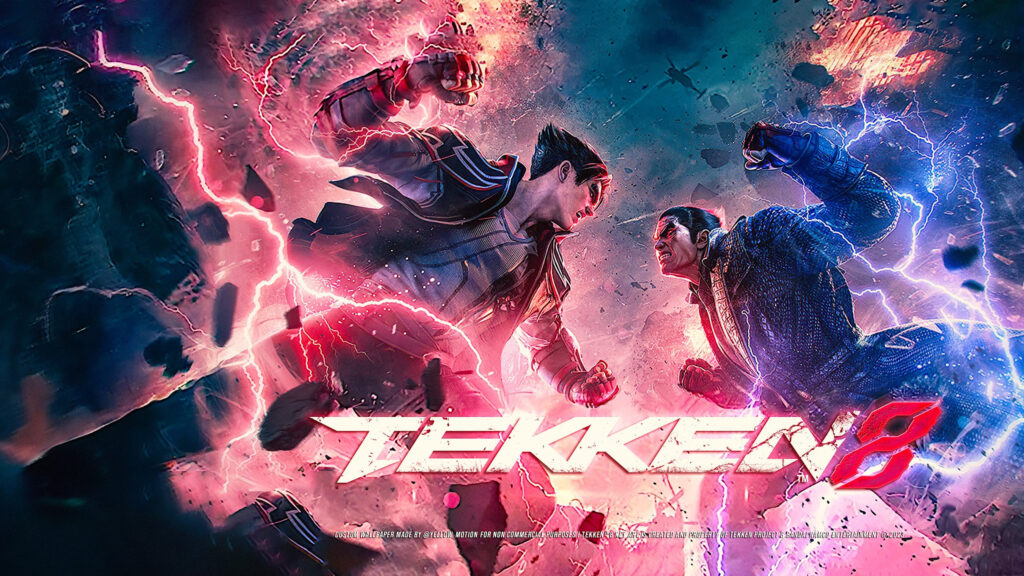 Jin Kazama and Kazuya Mishima Combat Desktop Wallpaper