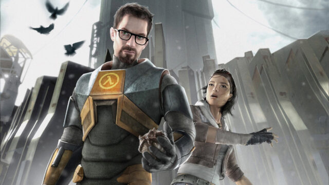 Gordon Freeman and Alyx Vance Half Life 2 Desktop Wallpaper