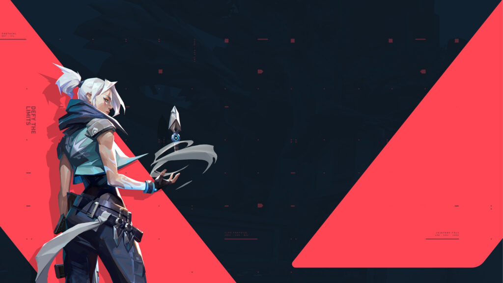 Jett from Valorant Minimalist Aesthetic Desktop Wallpaper