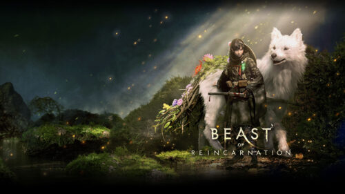 Fantasy Warrior and Giant Wolf Forest Desktop Wallpaper