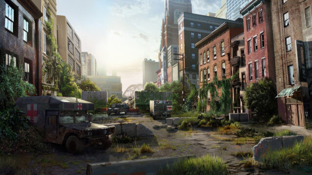 Post-Apocalyptic City Street Abandoned Town 4K Wallpaper