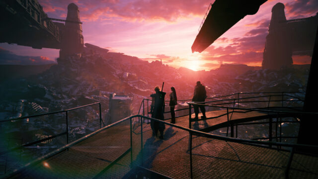 Fantasy Post-Apocalyptic Landscape Sunset 4K Wallpaper