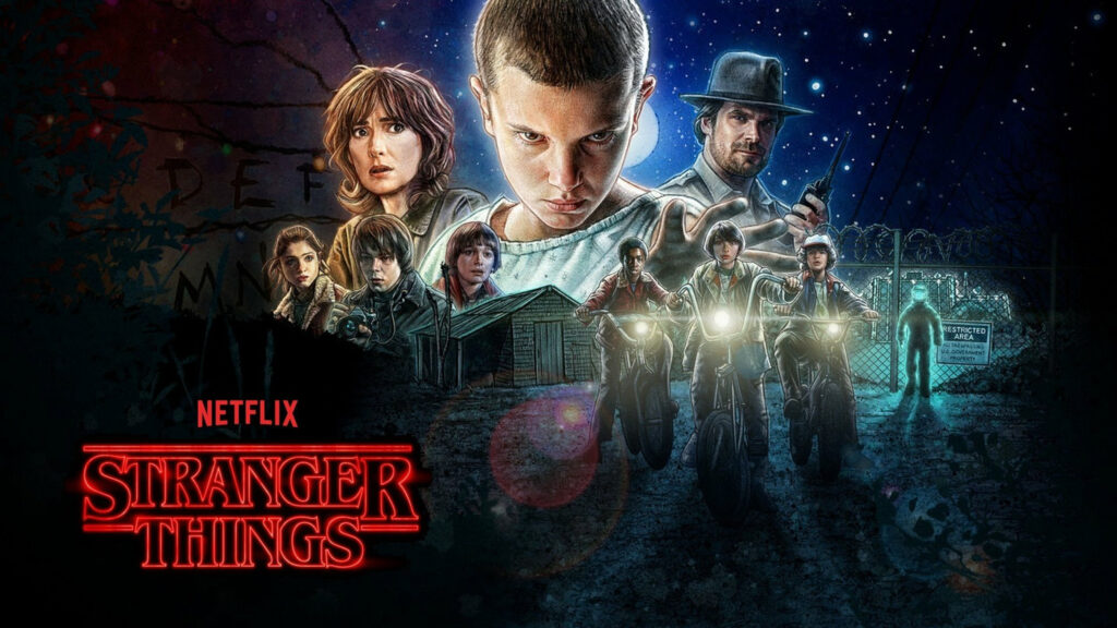 Stranger Things Cast Illustration Desktop Wallpaper