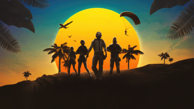 Battle Royale Sunset Squad 4K Desktop Wallpaper