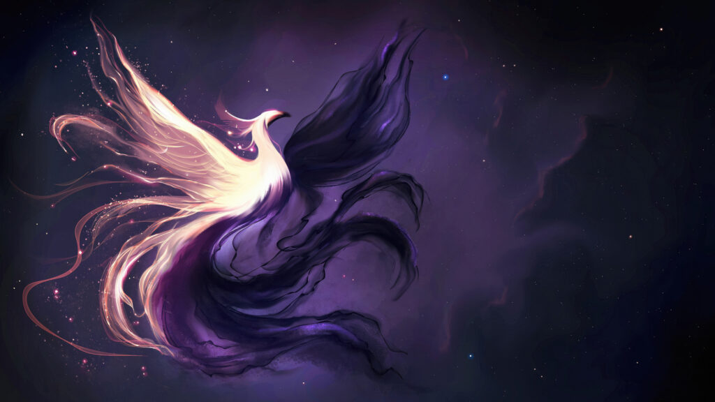 Ethereal Cosmic Bird Fantasy Art 4K Wallpaper