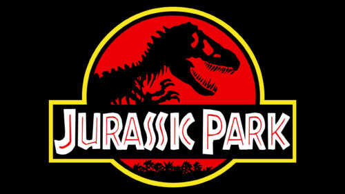 Jurassic Park Logo Minimalist Black Red Desktop Wallpaper