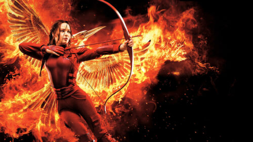 Katniss Everdeen Mockingjay Fire 4K Desktop Wallpaper