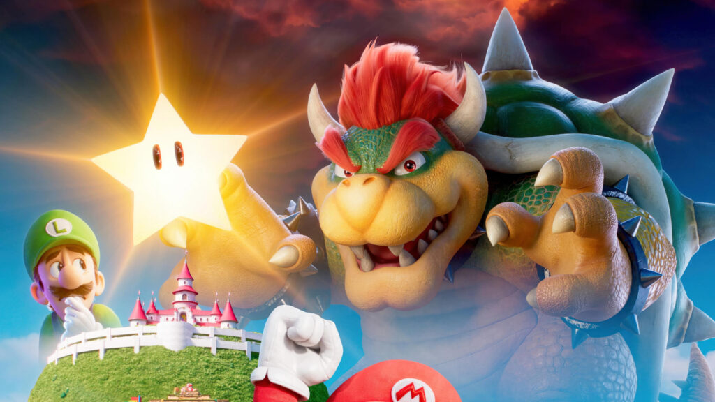 Bowser and Mario Super Mario Bros Movie Desktop Wallpaper