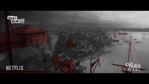Victorian Industrial Riverside Port Desktop Wallpaper