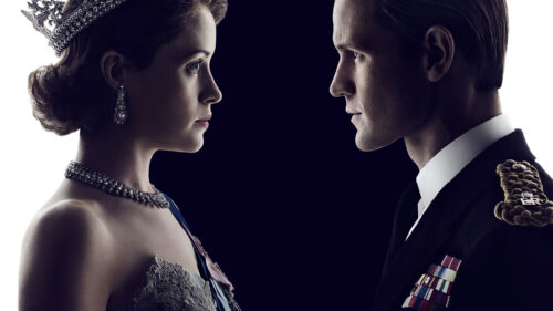Claire Foy and Matt Smith in The Crown Desktop Wallpaper