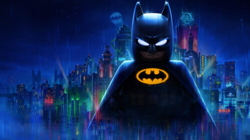 Lego Batman in Gotham City 4K Desktop Wallpaper