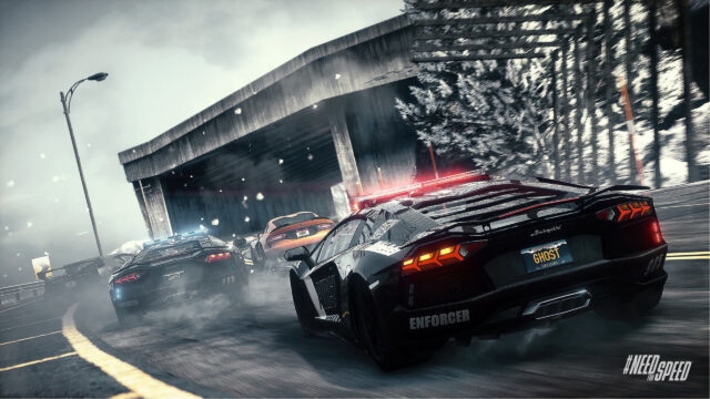 Lamborghini Police Pursuit Gaming Action Desktop Wallpaper