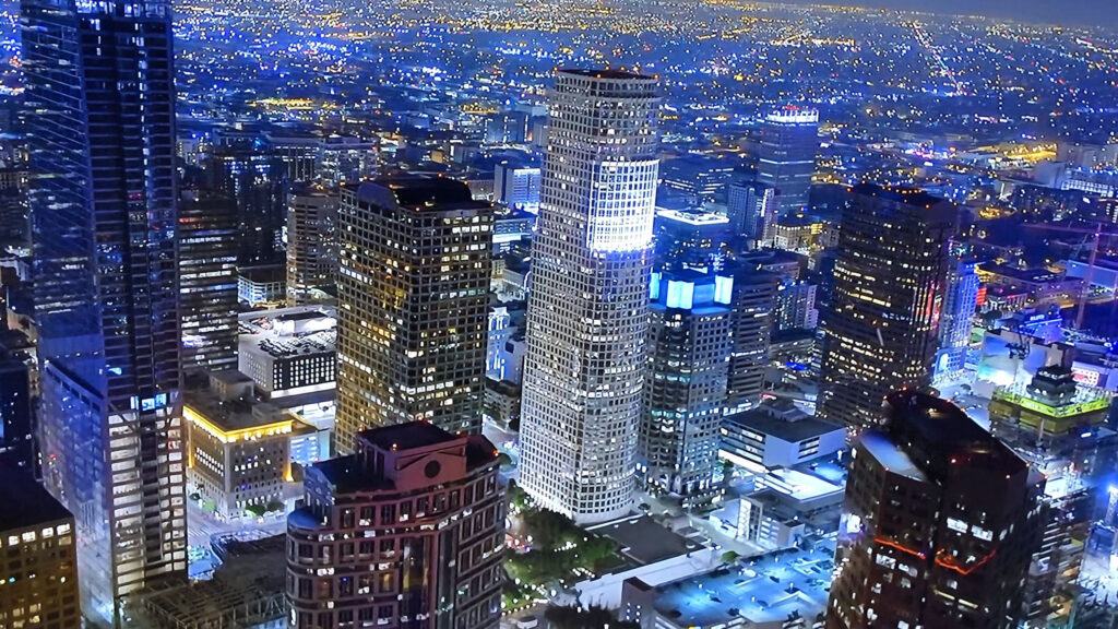 Nighttime Los Angeles Cityscape Desktop Wallpaper