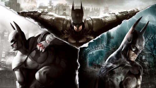 Batman Arkham Series Triptych Illustration Desktop Wallpaper