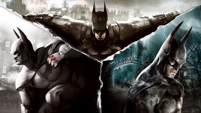 Batman Arkham Series Triptych Illustration Desktop Wallpaper