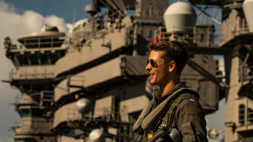 Top Gun Pilot on Aircraft Carrier 4K Wallpaper
