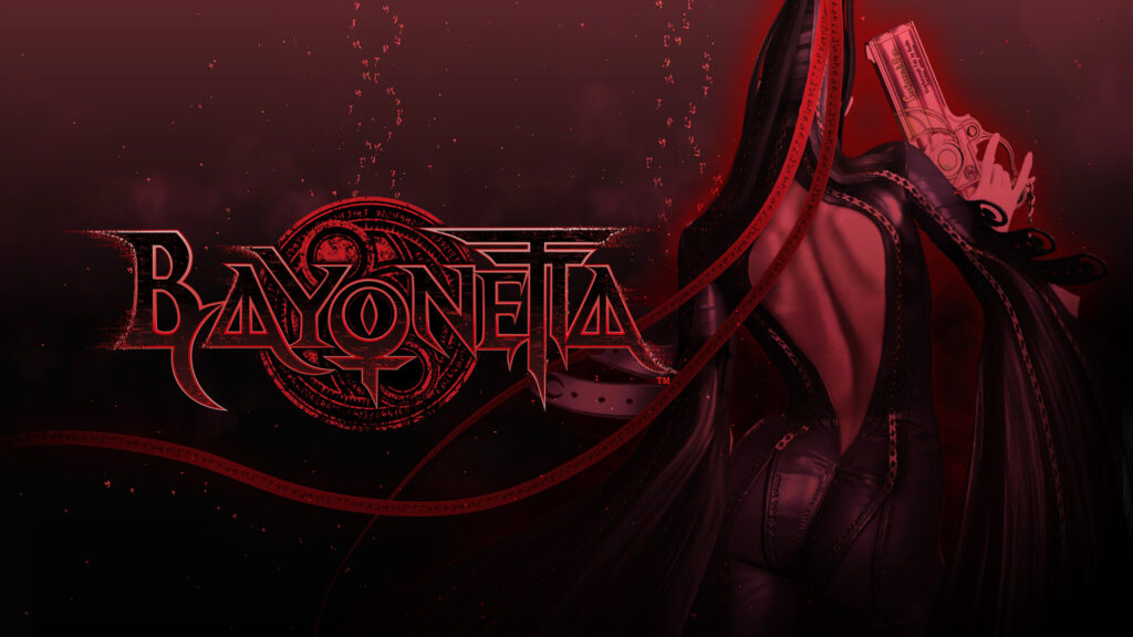 Bayonetta Elegant Back Profile Dark Red Desktop Wallpaper