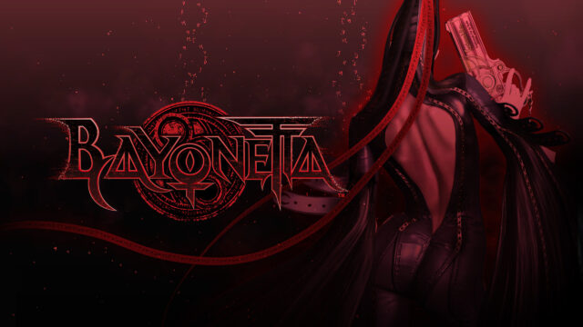 Bayonetta Elegant Back Profile Dark Red Desktop Wallpaper