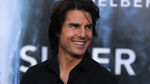 Tom Cruise Smiling Face Portrait HD Desktop Wallpaper