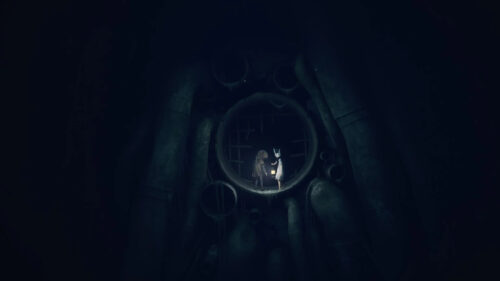 Dark Atmospheric Characters in Pipes 4K Desktop Wallpaper