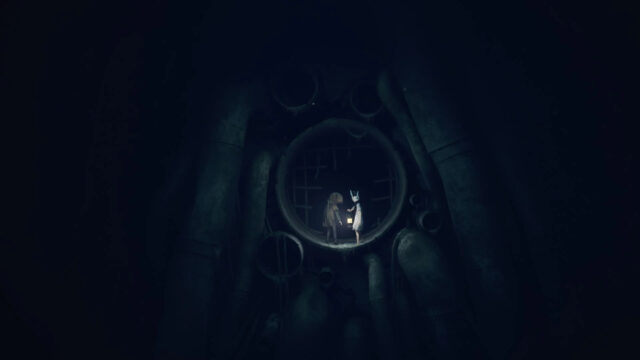 Dark Atmospheric Characters in Pipes 4K Desktop Wallpaper