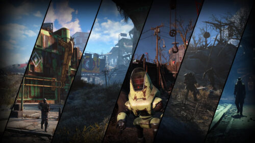 Post-Apocalyptic Fallout Wasteland Montage Desktop Wallpaper