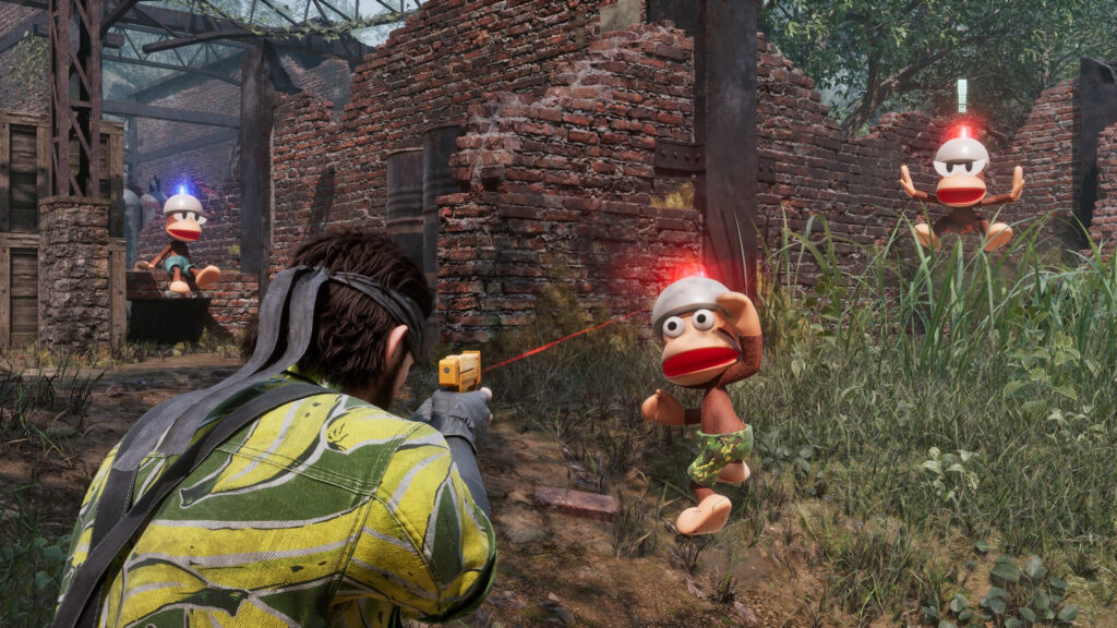 Naked Snake in Ape Escape Crossover 4K Desktop Wallpaper