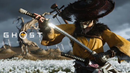 Atsu Ghost of Yotei Warrior Sword Stance 4K Desktop Wallpaper