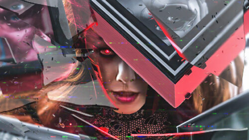 Scarlet Witch Shattered Reality 4K Desktop Wallpaper