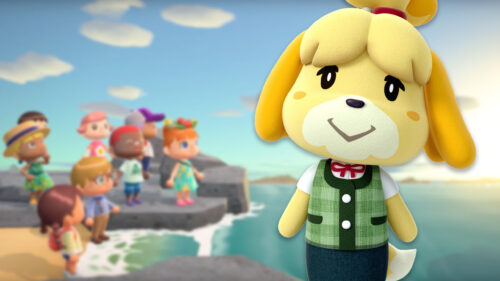 Animal Crossing Isabelle and Villagers Desktop Wallpaper