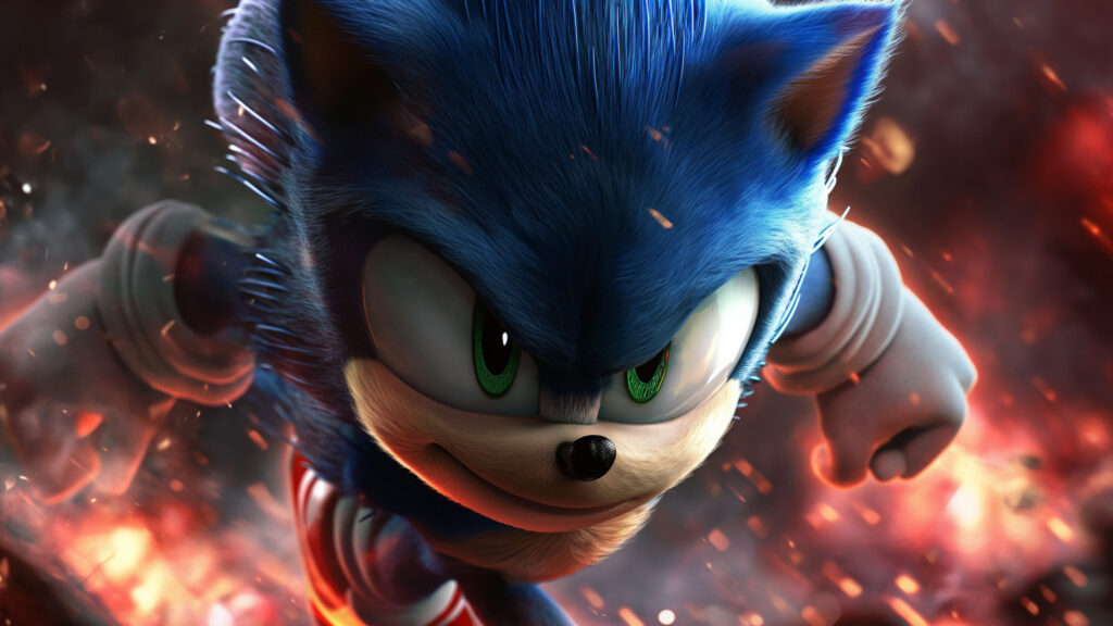 Fierce Sonic The Hedgehog Cinematic 4K Wallpaper