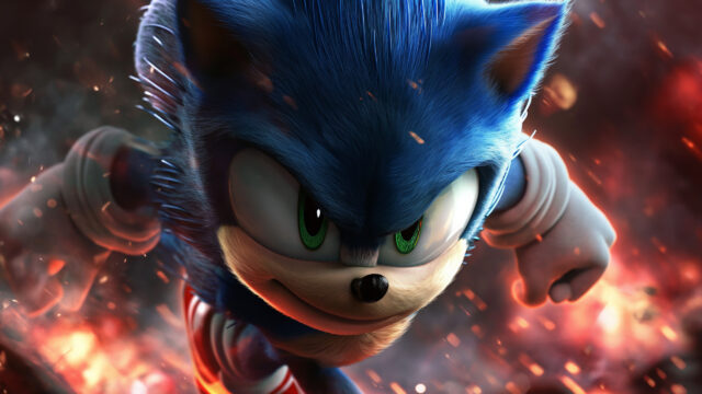 Fierce Sonic The Hedgehog Cinematic 4K Wallpaper