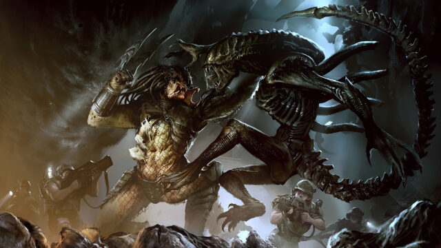 Predator vs Alien Cinematic Battle PC Wallpaper