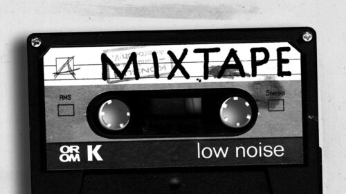 Monochrome Cassette Tape Aesthetic Desktop Wallpaper