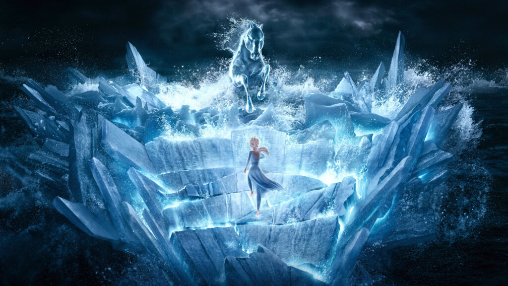 Nokk and Elsa Frozen II Cinematic Desktop Wallpaper