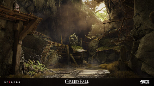 GreedFall Cave Exploration 4K Desktop Wallpaper