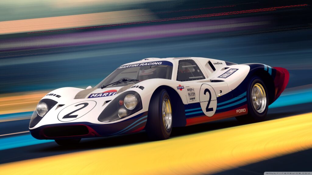 Martini Racing Ford GT40 Le Mans Race Car Desktop Wallpaper