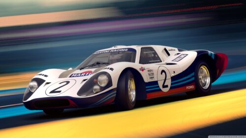 Martini Racing Ford GT40 Le Mans Race Car Desktop Wallpaper