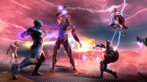 Marvel Avengers Battle Against Echo 4K Desktop Wallpaper
