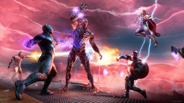 Marvel Avengers Battle Against Echo 4K Desktop Wallpaper