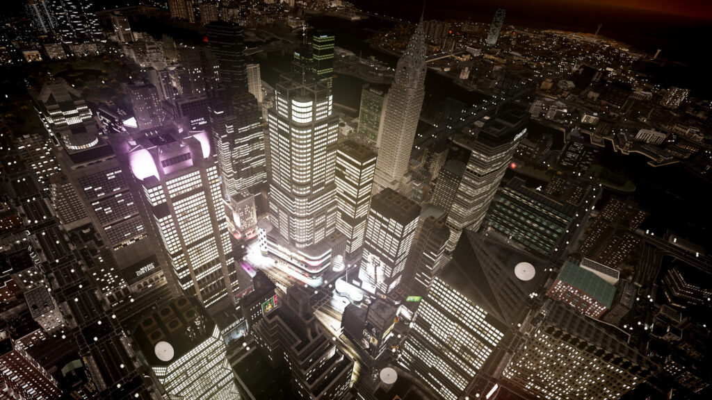 Stunning Nighttime Cityscape View Desktop Wallpaper