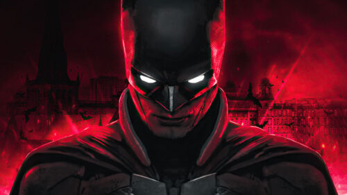 The Batman Glowing Red Eyes Cinematic 4K Wallpaper
