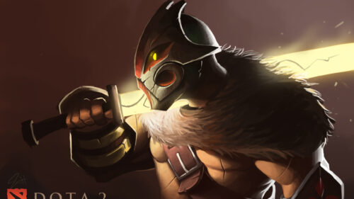 Juggernaut from Dota 2 Glowing Blade Desktop Wallpaper