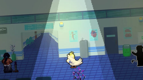 Pixel Art Hospital Corridor Desktop Wallpaper