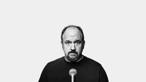 Louis CK Black and White Portrait Desktop Wallpaper